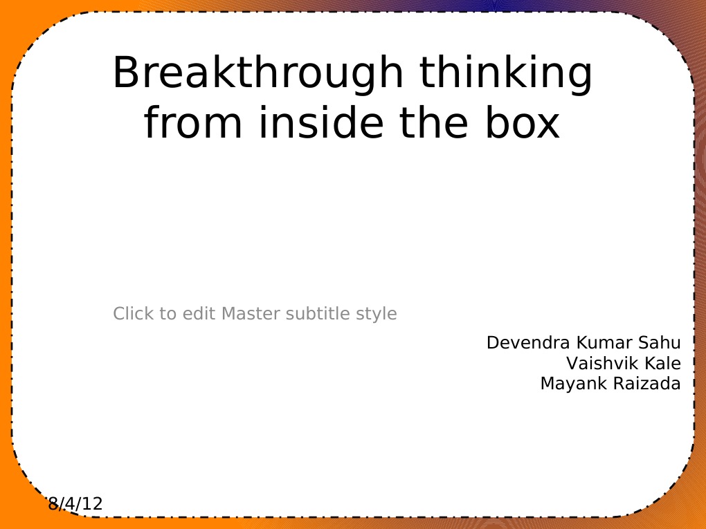 Inside-the-Box Thinking Strategies | PDF | Brainstorming | Thought