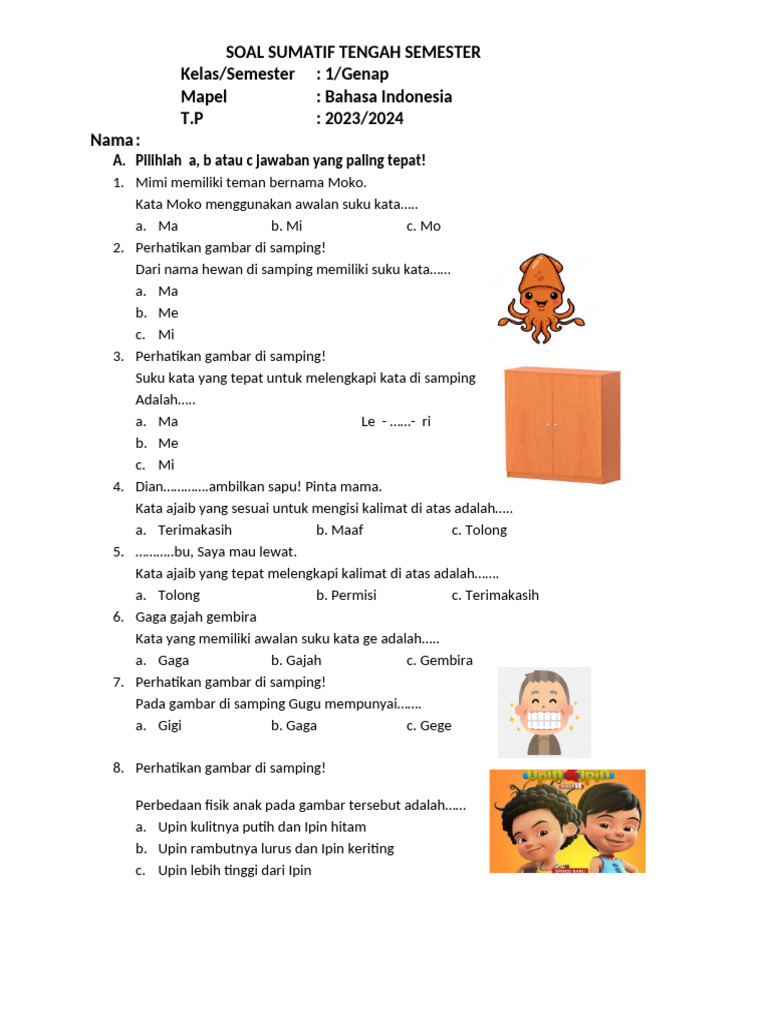 Sumatif Tengah Semester | PDF