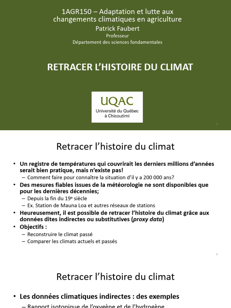 5 1AGR150 H2026 Retracer Histoire Climat | PDF