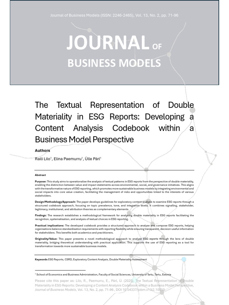 The Textual Representation of | PDF | Sustainability | Risk
