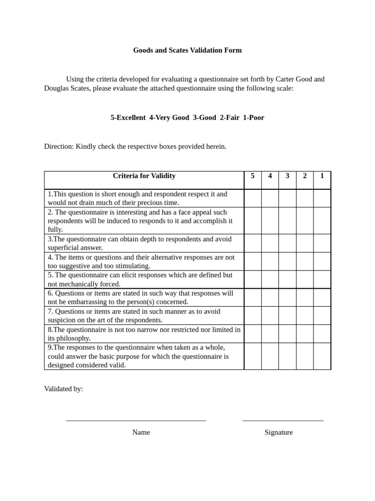 Goods and Scates Validation Form | PDF