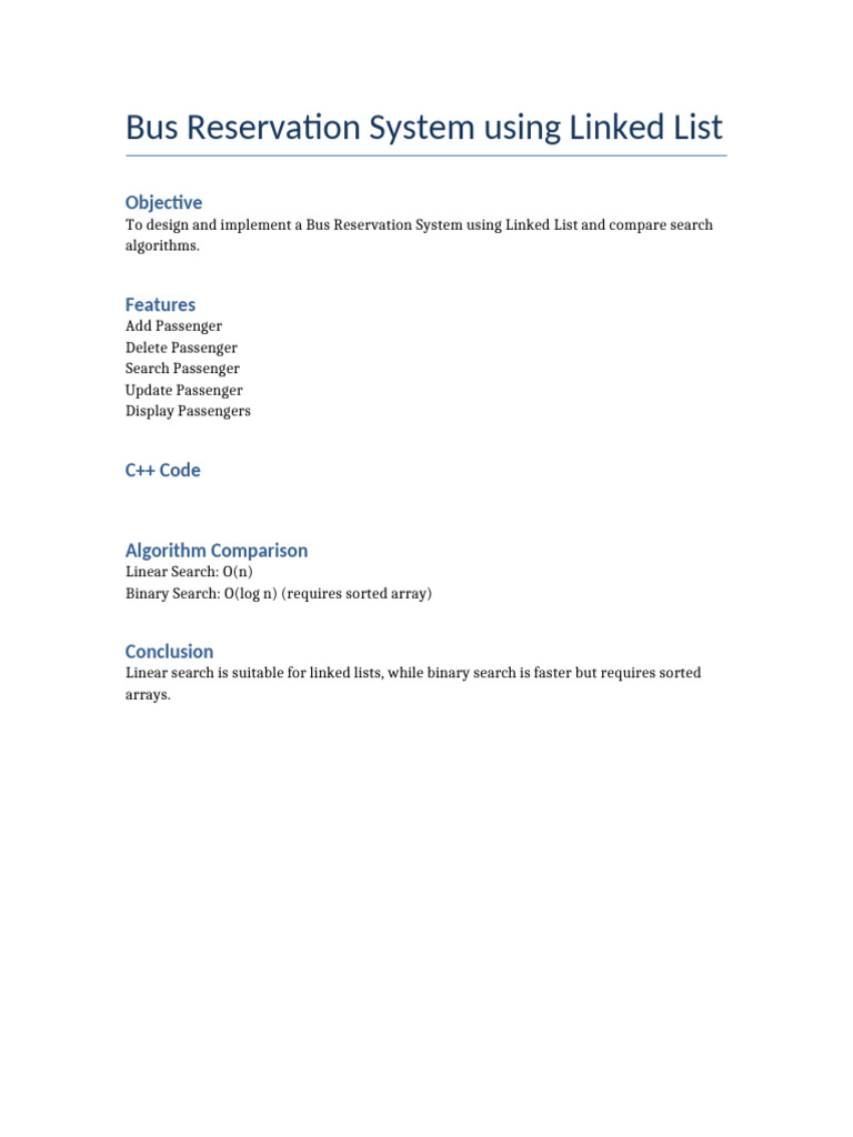 Bus Reservation System-2 | PDF