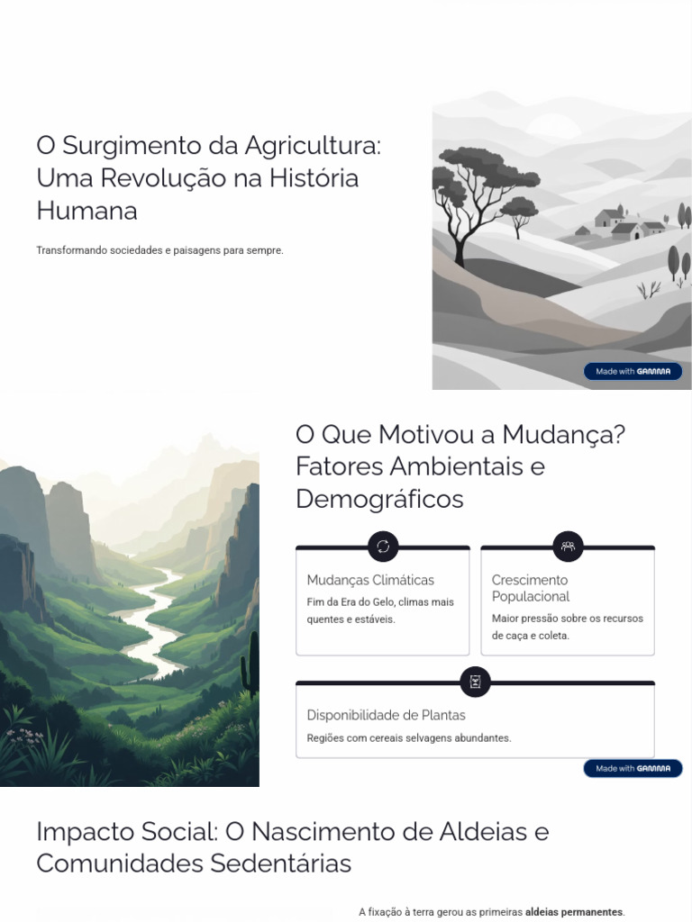 O Surgimento Da Agricultura Uma Revolucao Na Historia Humana | PDF
