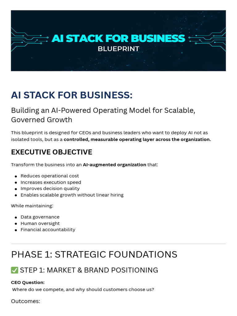 AI Stack For Business | PDF | Artificial Intelligence | Intelligence ...