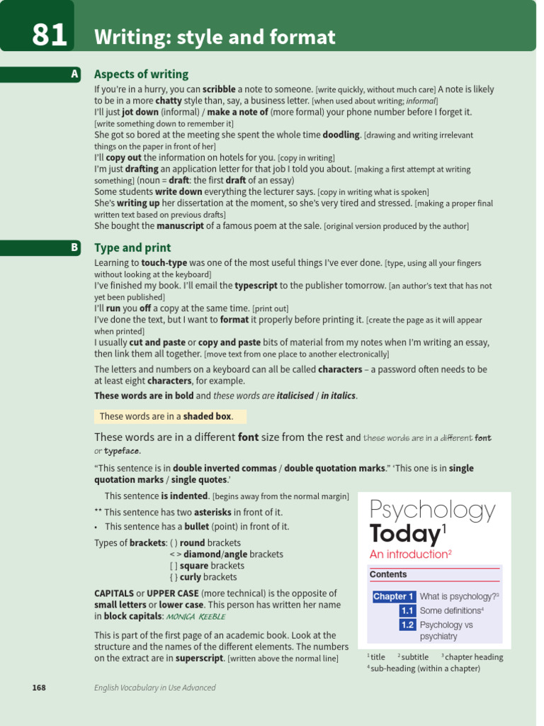 Vocab Unit 81 | PDF | Quotation Mark | Bracket