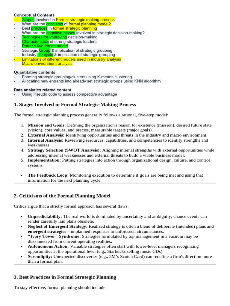 Mid 1 - Ba | PDF | Cluster Analysis | Strategic Management