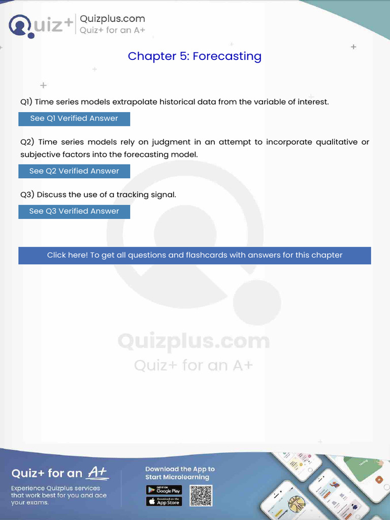 Time Series Models Extrapolate Historical Data From The Variable of ...