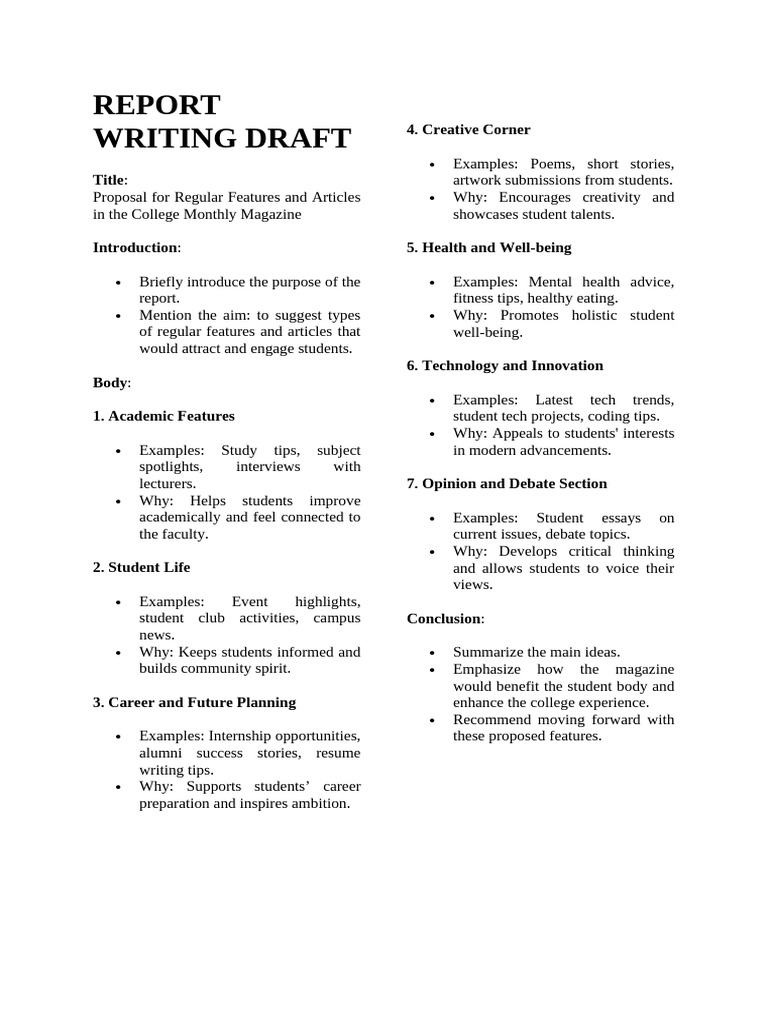 Report Writing Format | PDF