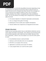 Operating System Structures Overview | PDF | Operating System | Kernel ...