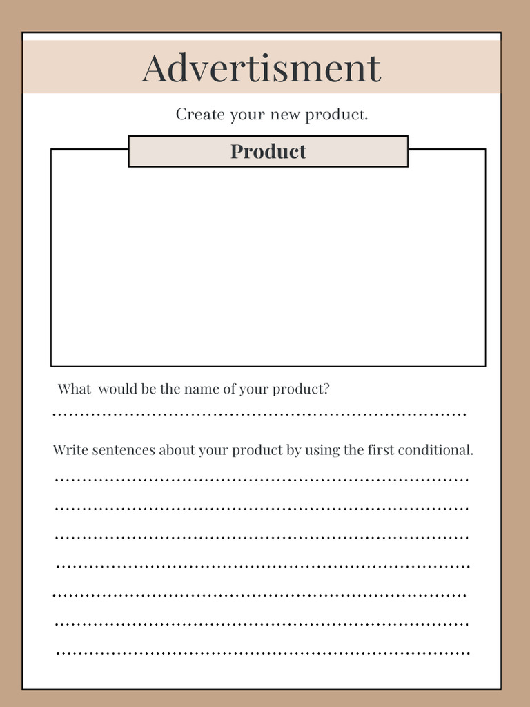 Advertisment Worksheet 1 | PDF