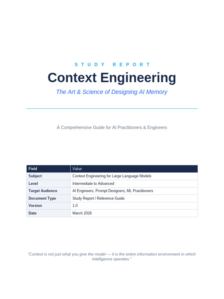 Context Engineering Report | PDF | Information Retrieval | Artificial ...