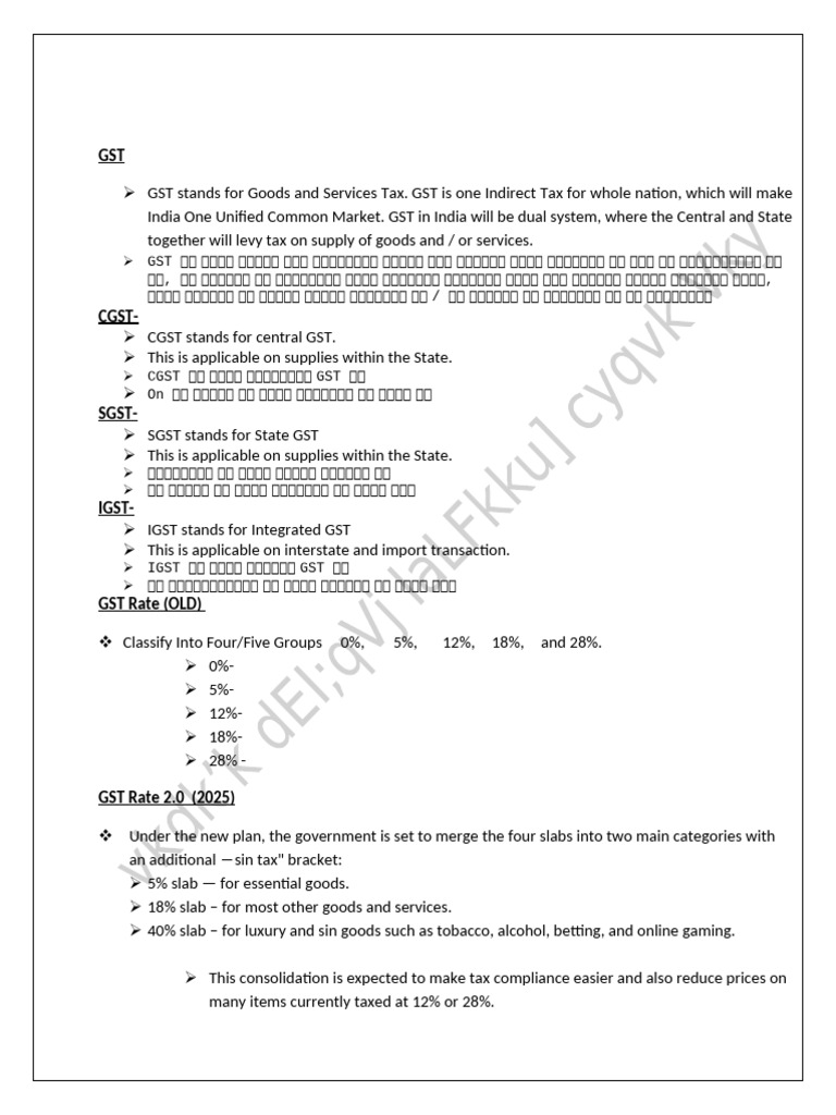 Institute GST Notes | PDF | Payroll | Taxes