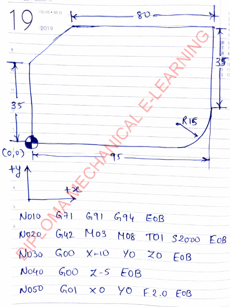 CNC Milling Part Program | PDF