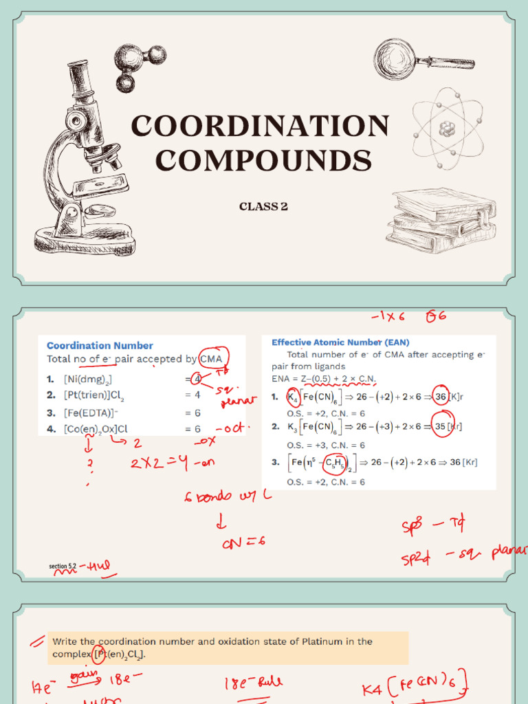 Coordination Compounds - Class 02 | PDF