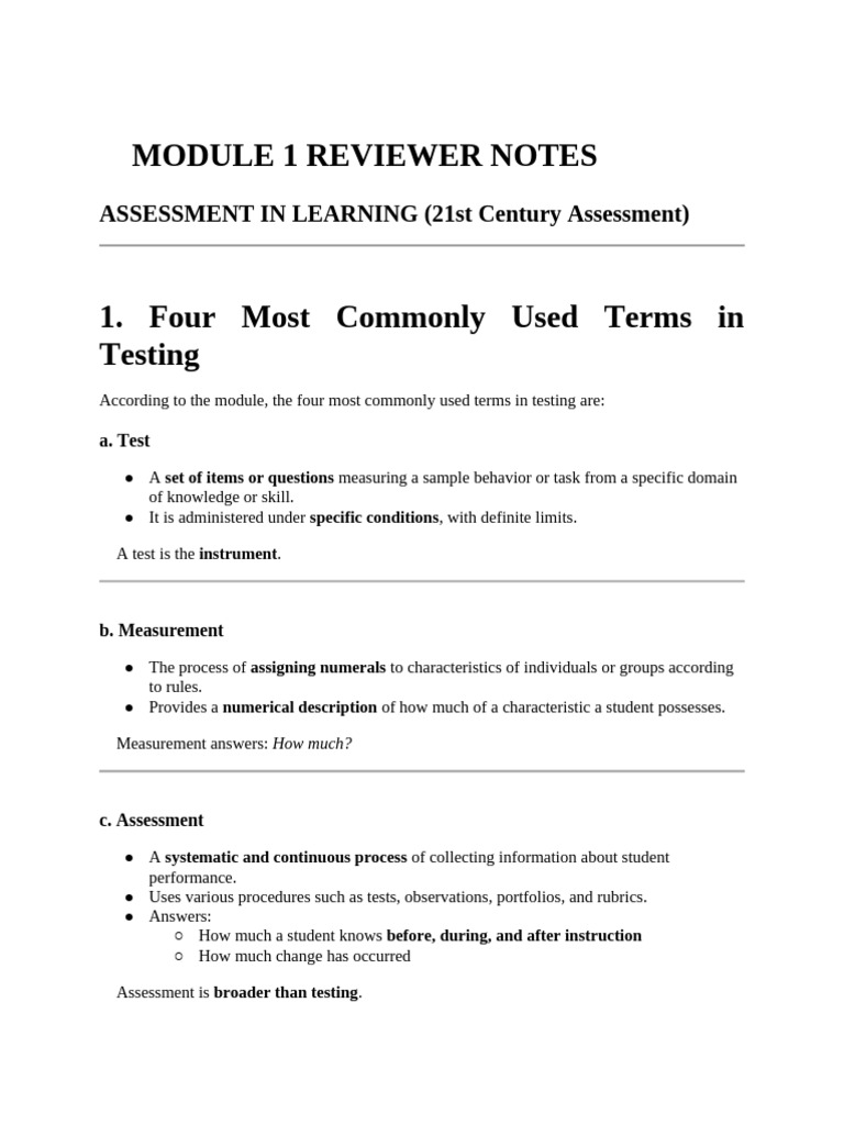Prof Ed 9 Notes | PDF | Educational Assessment | Learning