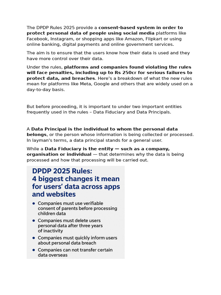 The DPDP Rules 2025 Provide A Consent | PDF | Justice | Crime & Violence