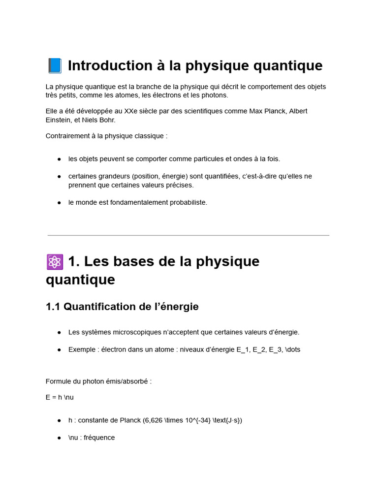 Physique Quanta | PDF