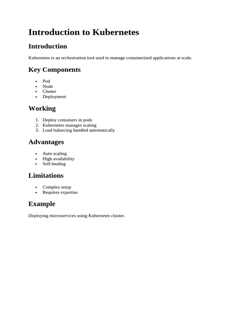 Introduction To Kubernetes | PDF