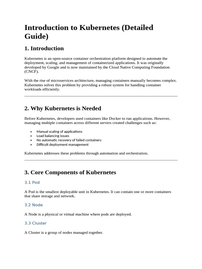 Introduction To Kubernetes | PDF | Information Technology Management ...