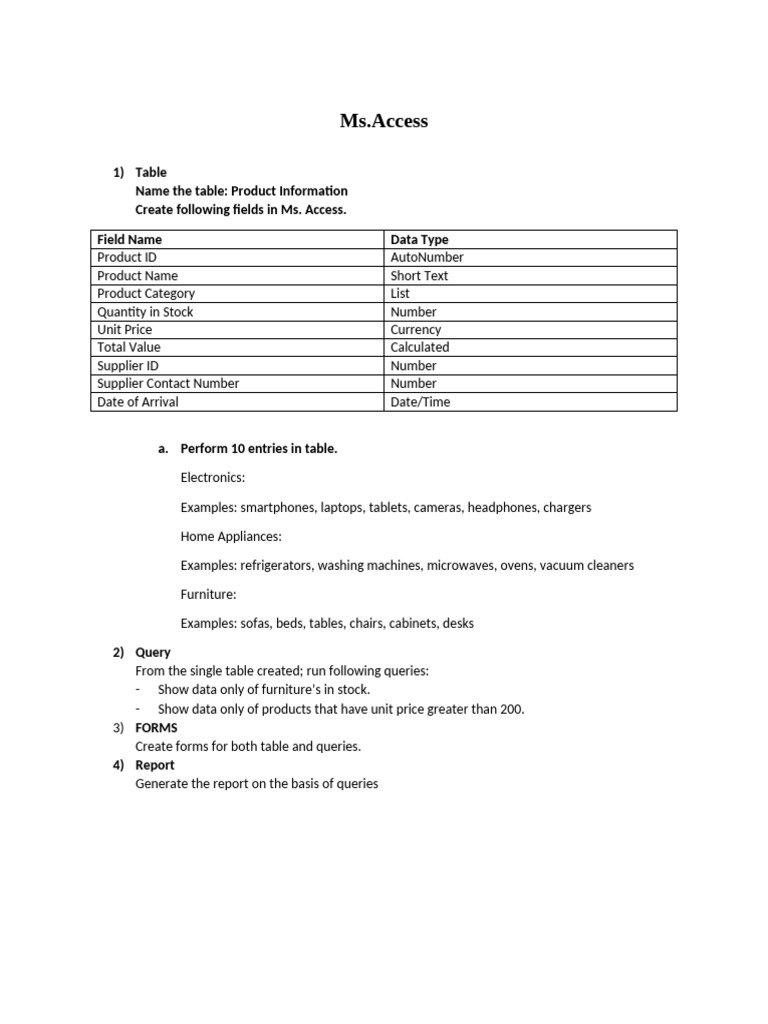 Ms - Access Steps | PDF