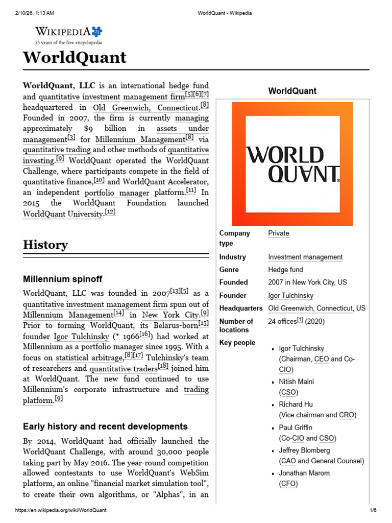 World Quant | PDF | Investing | Business
