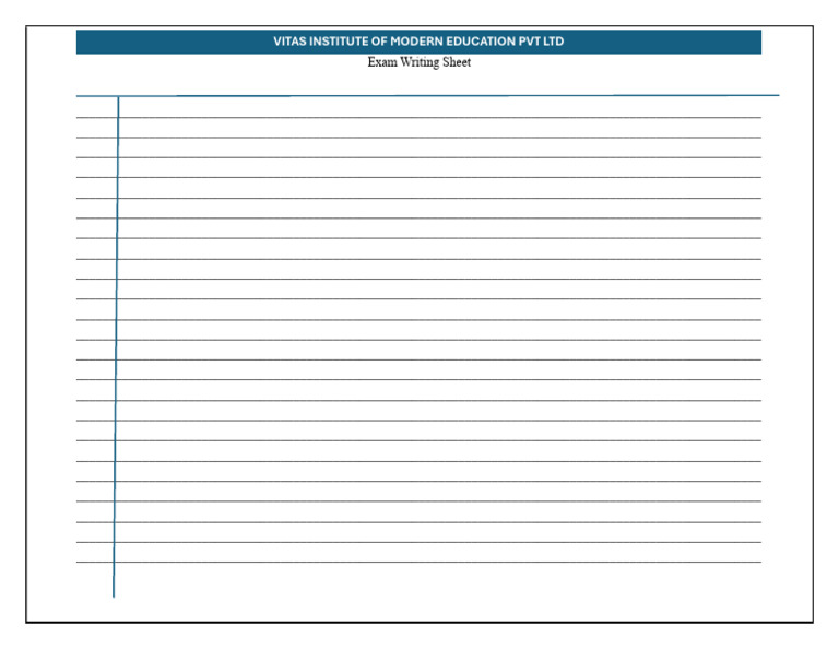 Writing Sheet | PDF