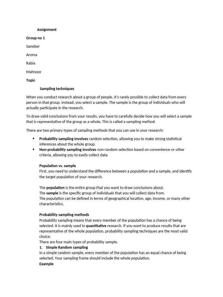 Sampling Techniques | PDF | Sampling (Statistics) | Quantitative Research