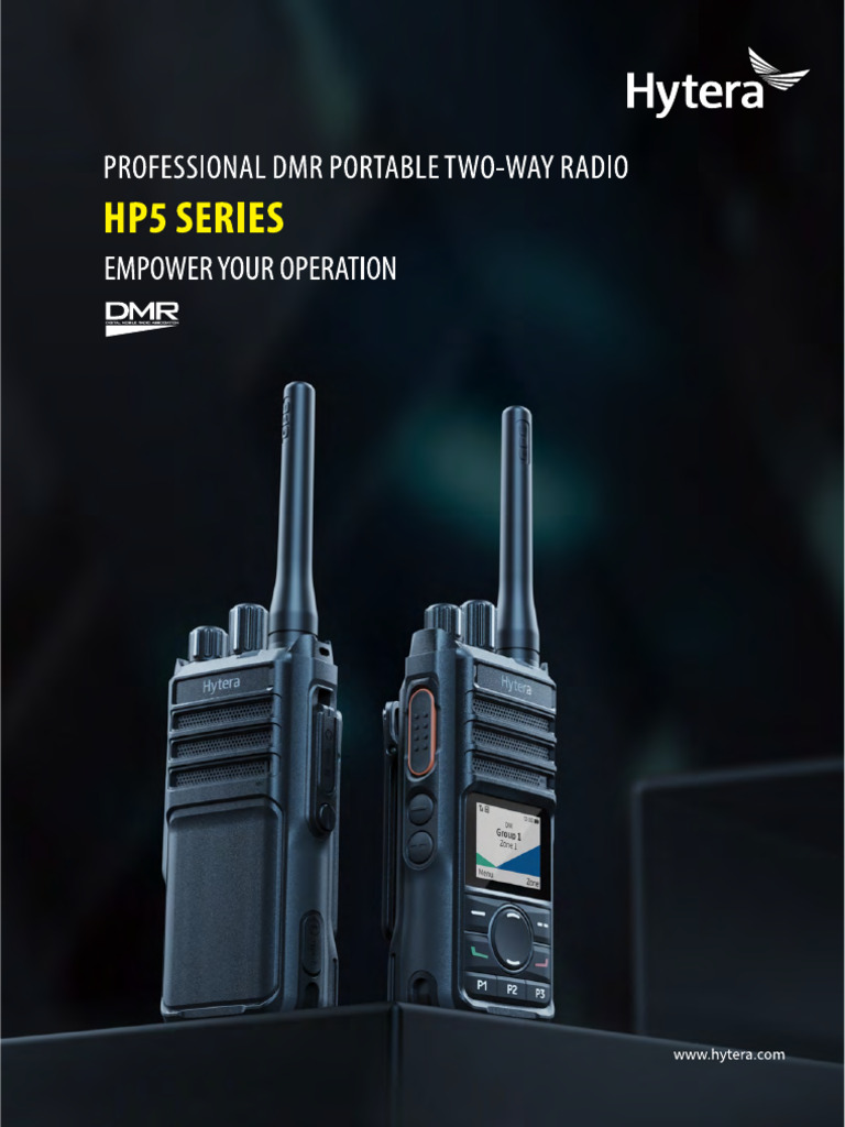 En HP5 Series Professional DMR Portable Radio Brochure | PDF