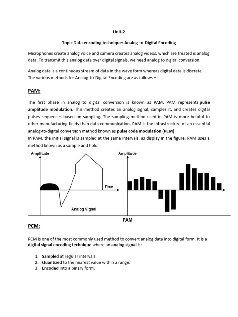 Unit 2 Part 2 Data Encoding Technique | PDF