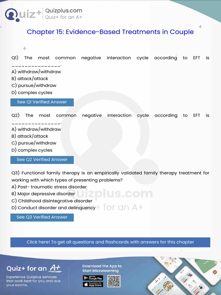 The Most Common Negative Interaction Cycle According To Eft Is | PDF ...