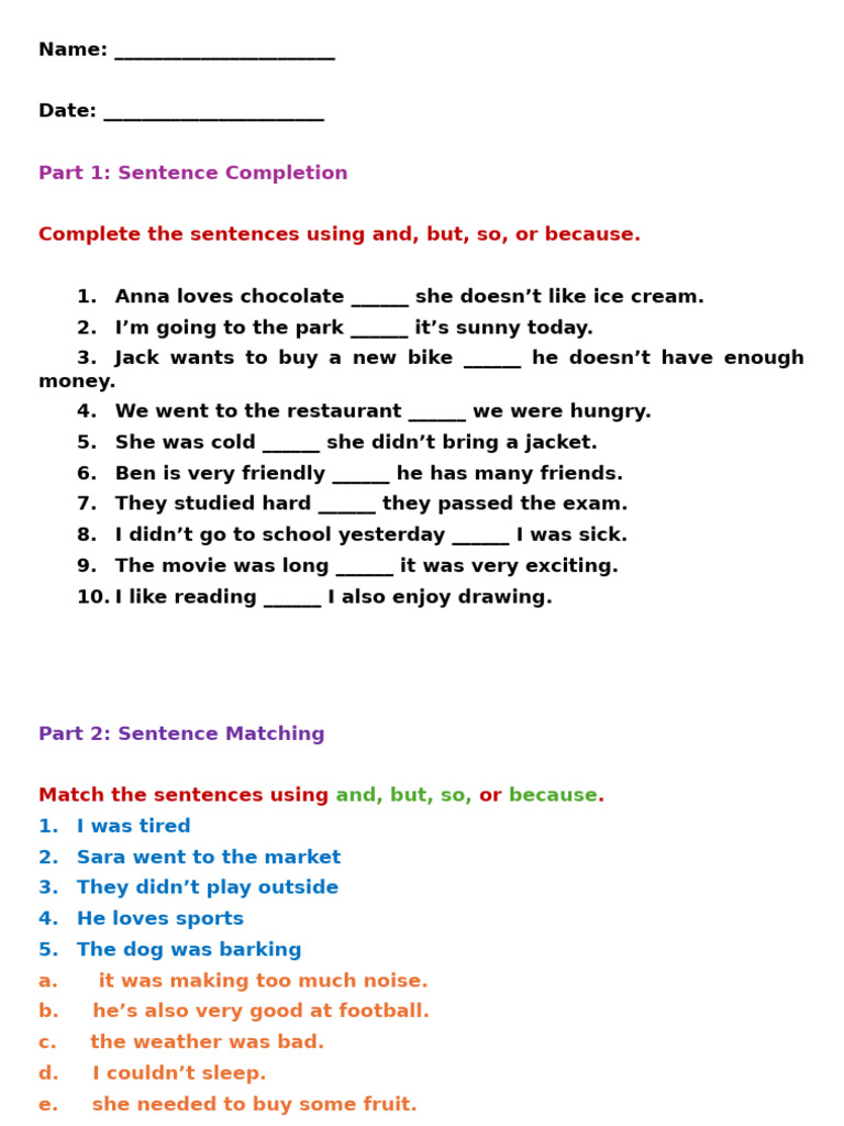 Basic Conjunctions | PDF