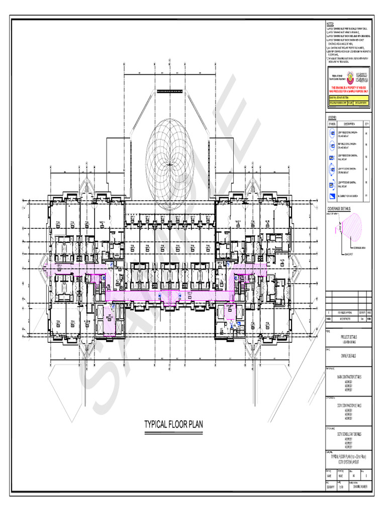 CCTV Floor Plan Layout Drawing - Sample - Rev.0 | PDF