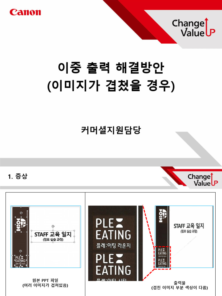 이중 출력 해결방안 (이미지가 겹쳤을 경우) | PDF