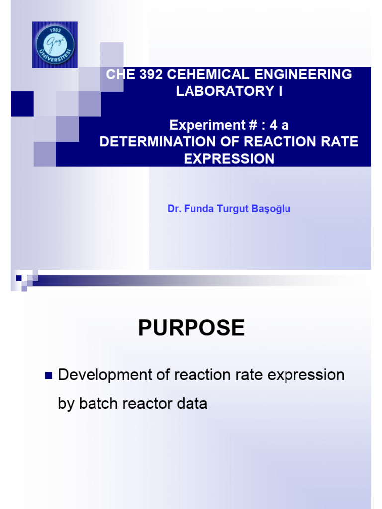 4a Determination of Reaction Rate Expression | PDF | Reaction Rate ...