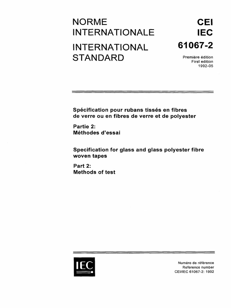 IEC 61067-2-1992 Scan | PDF | Commission électrotechnique internationale
