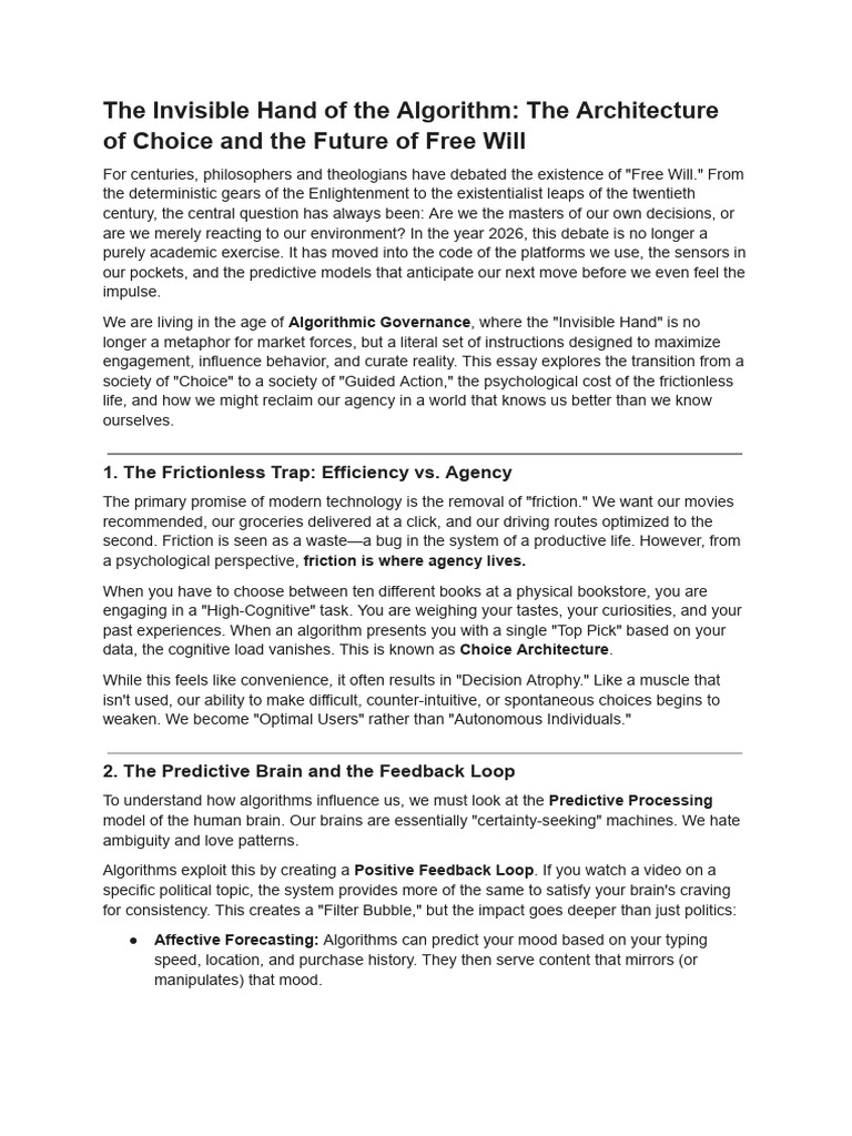 The Invisible Hand of The Algorithm | PDF