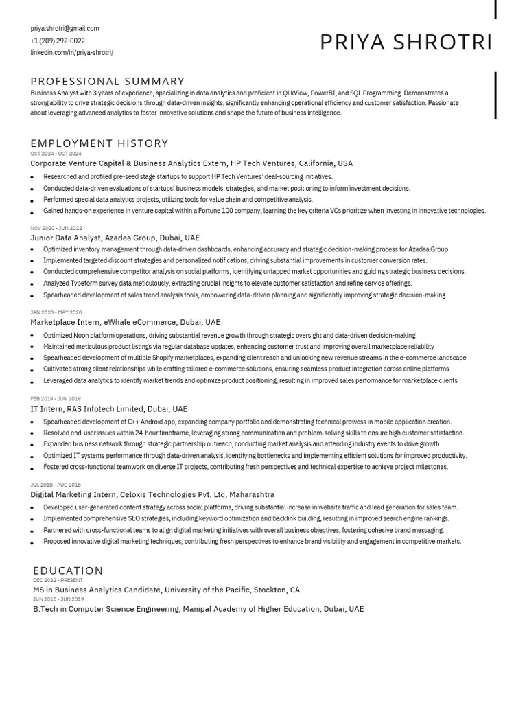 Priya Shrotri - CV - January 2025 | PDF | Analytics | Digital Marketing