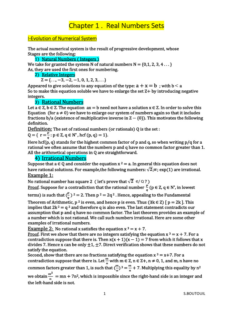 Analyse 1 Chap 1 | PDF | Mathematics | Mathematical Concepts