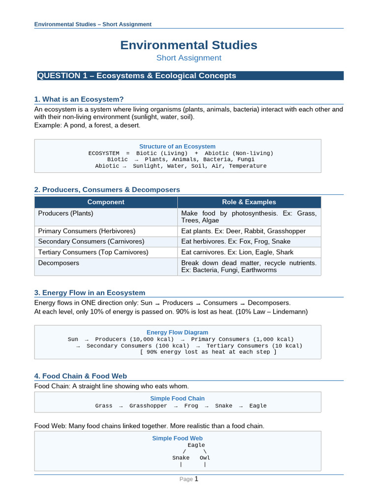 Environmental Studies | PDF