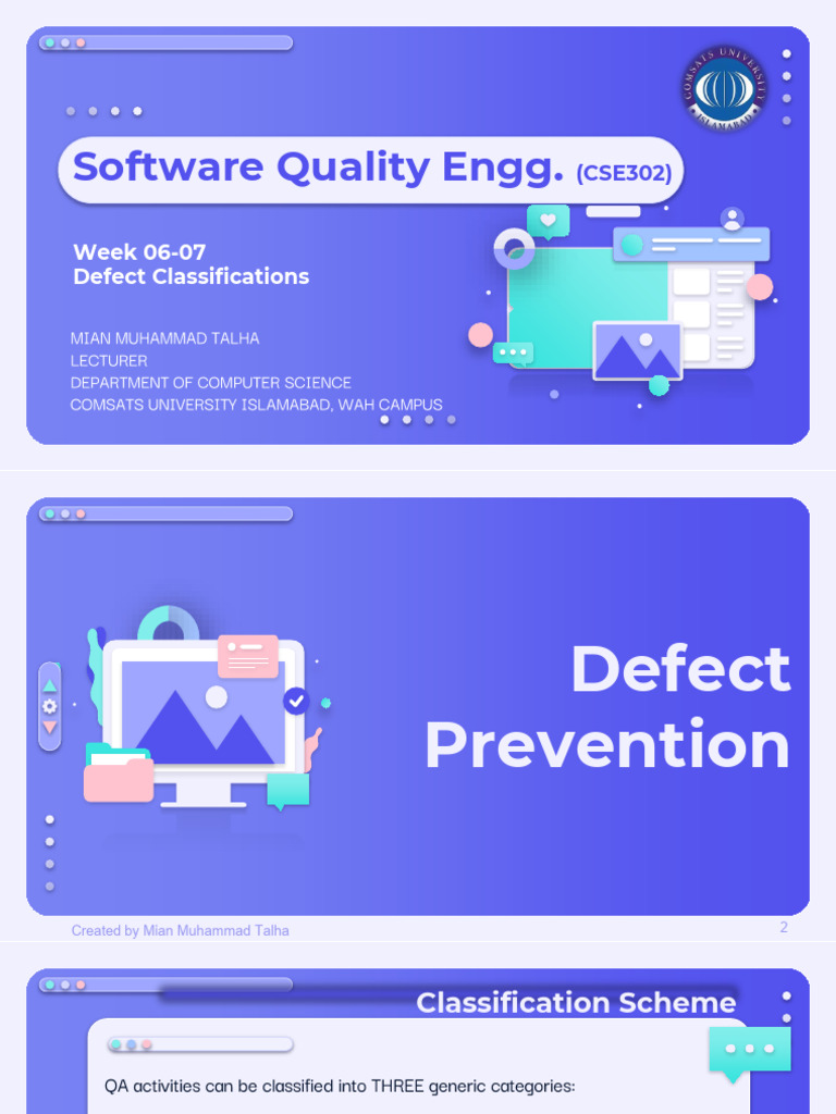 SQE Week 05 + 06 (Defect Classifications) | PDF | Software Testing ...