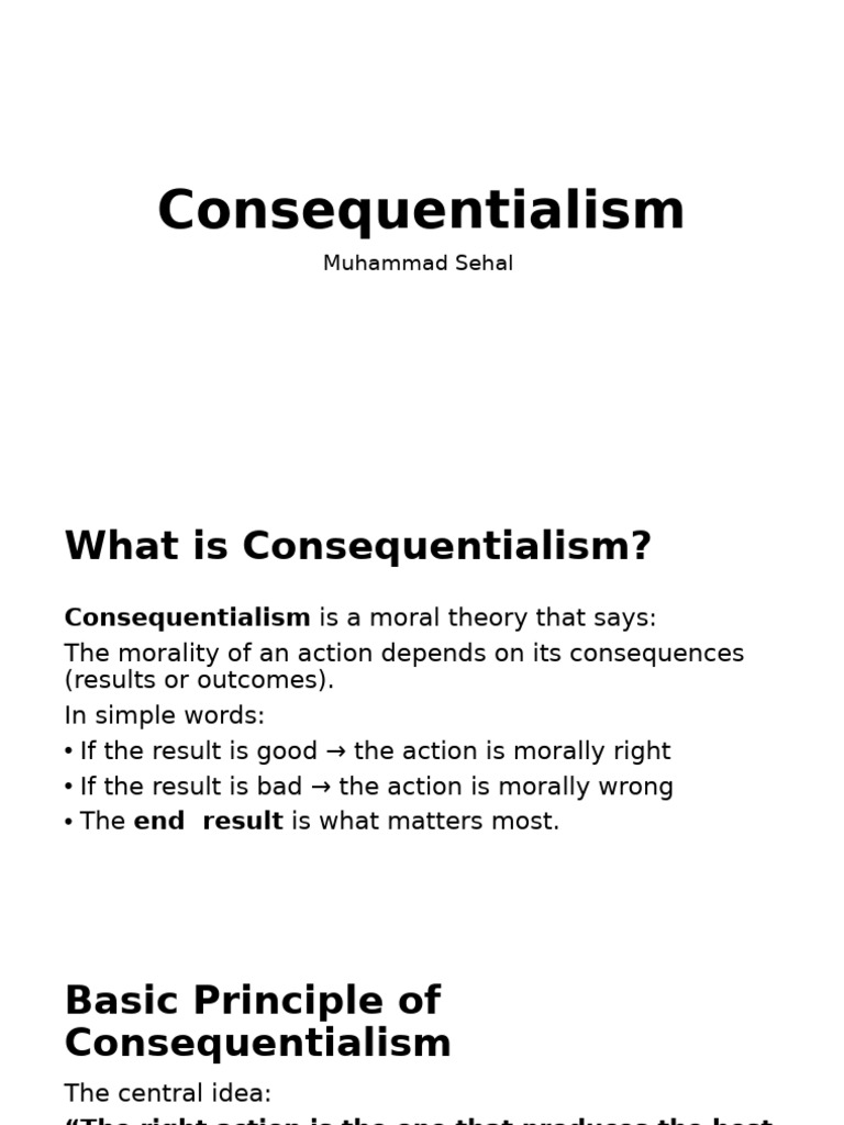 Consequentialism and Deontology | PDF | Utilitarianism | Pleasure