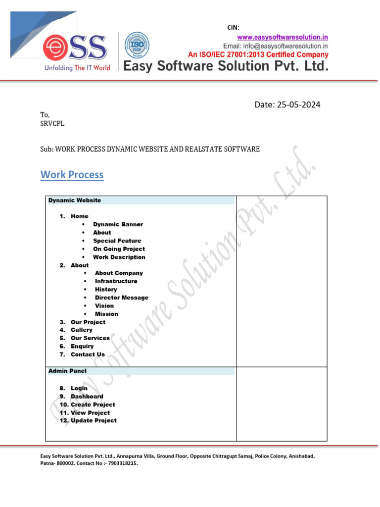 Work Process | PDF