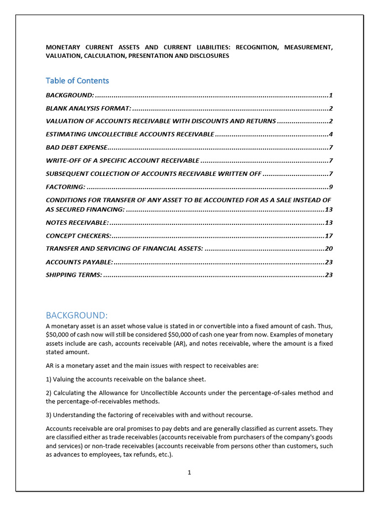 Accounts Receivable Notes v3 | PDF | Debits And Credits | Bad Debt
