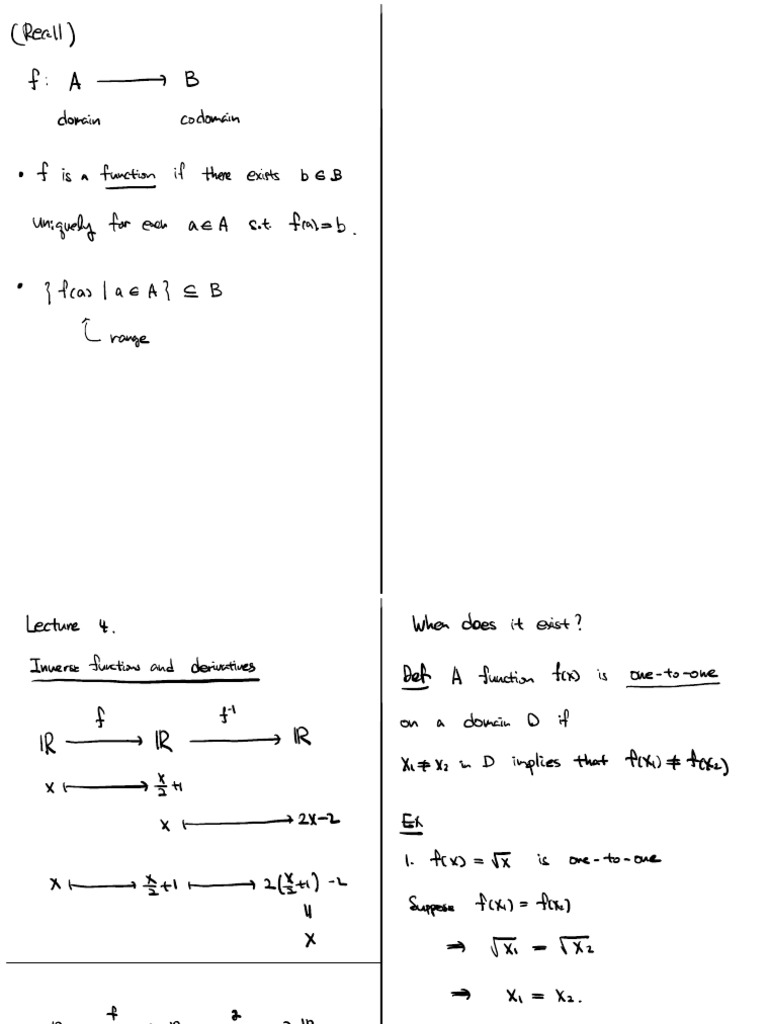 Lecture 4 | PDF | Function (Mathematics) | Elementary Mathematics