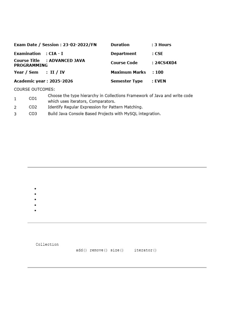 ADVANCED JAVA PROGRAMMING Answer Key | PDF | Anonymous Function | Queue ...