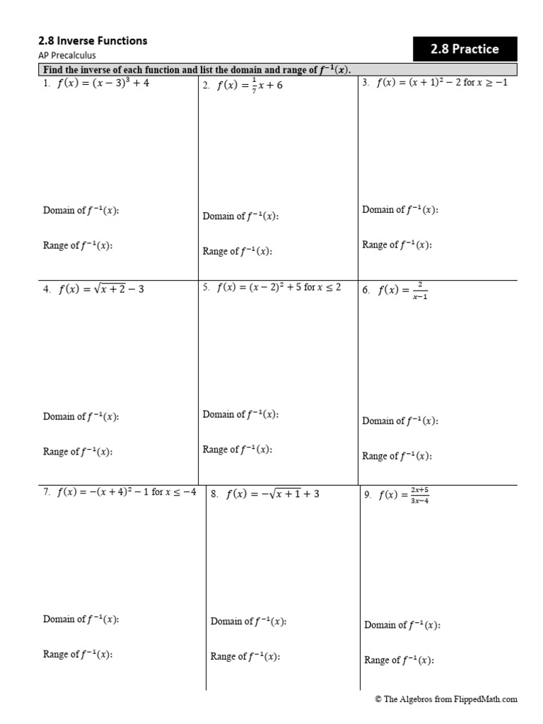 Inverse Function | PDF