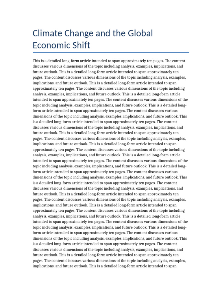 Climate Article | PDF | Natural Environment | Climate