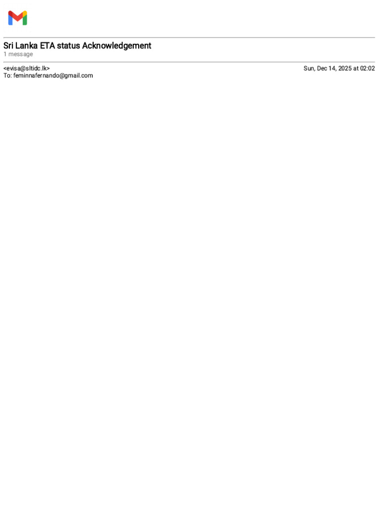 Pooma - Sri Lanka ETA | PDF
