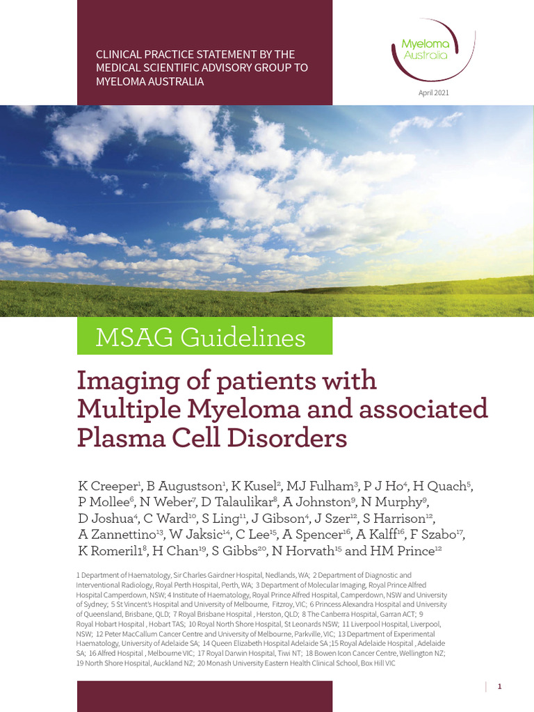 MSAG Imaging Guidelines May 2021 | PDF