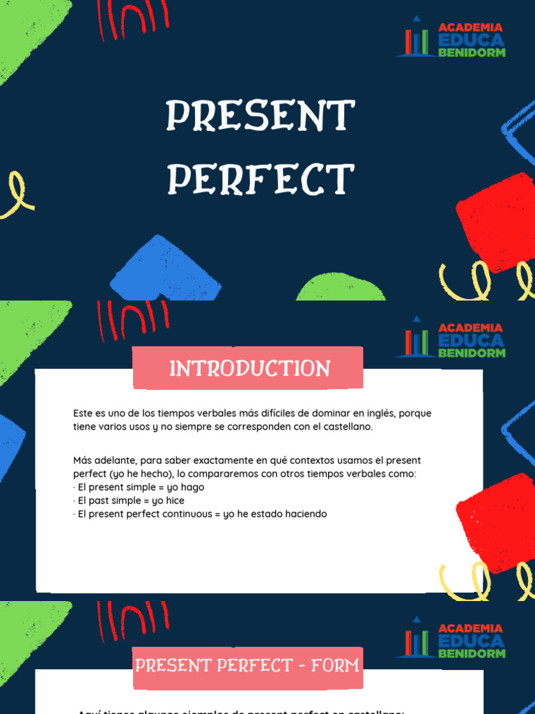 B1 - Grammar - Tenses - Present Perfect | PDF | Verbo | Semántica